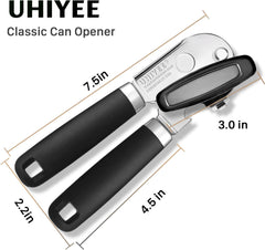 Can Opener Manual, UHIYEE Tin Opener Can Openers That Work with Anti-Slip Grips Ultra Large Knob, Can Opener Heavy Duty Tin Openers for Elderly for...