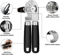 Can Opener Manual, UHIYEE Tin Opener Can Openers That Work with Anti-Slip Grips Ultra Large Knob, Can Opener Heavy Duty Tin Openers for Elderly for...