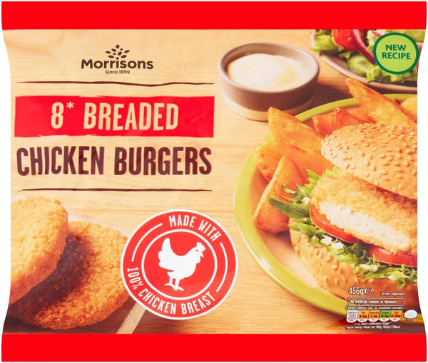 Morrisons Chicken Burgers, 456g (Frozen)